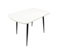 Стол ВВР ЛДСП Дуб крафт белый/черный конус 110/70