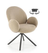 Стул HALMAR K498 капучино/черный, поворотный