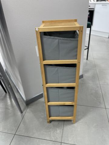 Стеллаж HALMAR REG10 натуральный/серый, 28/26/83