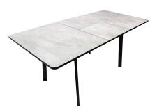 Стол ВВР Миллер Камень светлый/черный №3, ЛДСП 120-160/80