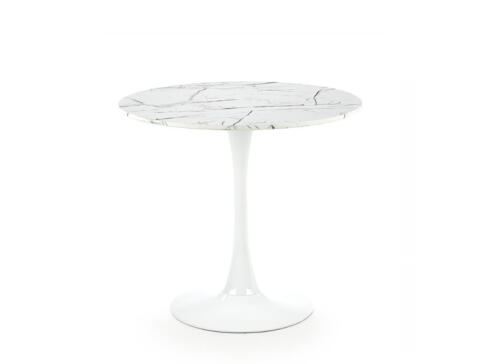 Стол обеденный HALMAR DENVER белый мрамор/белый 80