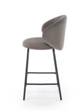 Стул барный HALMAR H121 серый/черный