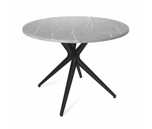 Стол Sheffilton SHT-TU30/TT 90 МДФ черный /серый мрамор Стол Sheffilton SHT-TU30/TT 90 МДФ черный /серый мрамор