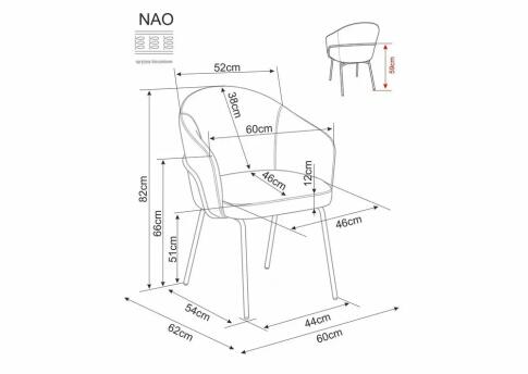 Стул SIGNAL NAO Noelle 30 бежевый/черный