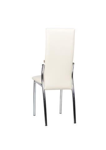 Стул ВВР Прага ваниль/хром, экокожа