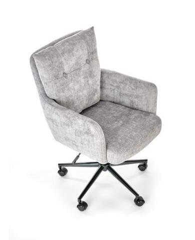 Кресло компьютерное HALMAR FLORES светло-серый/черный