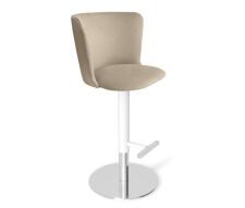 Стул барный Sheffilton SHT-ST36/S128 ванильный крем/хром/белый муар