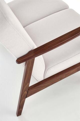 Диван HALMAR MILANO 2S tap. Castel 04 светло-бежевый/орех