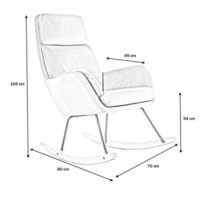 Кресло-качалка SIGNAL HOOVER Velvet серый/черный/дуб