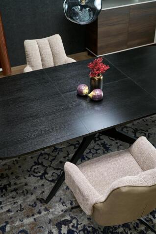 Стол обеденный HALMAR SANDRO черный/черный 180-240/100