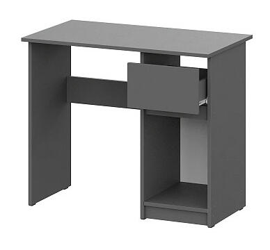 Стол письменный NN Мебель (МС Денвер К) Графит серый 0,9 м