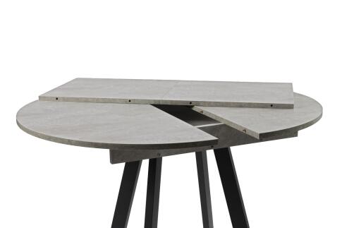 Стол ВВР Элип Камень светлый/черный профиль, ЛДСП