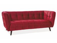 Диван SIGNAL CASTELLO 3 Velvet Bluvel 59 бордовый/венге