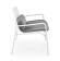 Кресло HALMAR MELBY белый/серый
