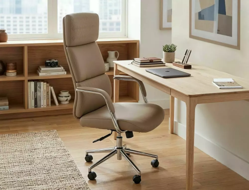 Кресло компьютерное SIGNAL Q-03 бежевый/хром