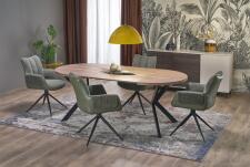 Стол обеденный HALMAR PERONI орех/черный 100-250/100