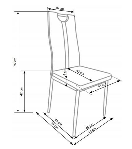 Стул HALMAR K202 капучино/хром