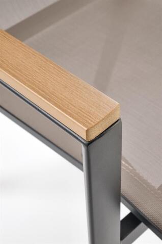 Стул HALMAR FIERRO черный/серый/коричневый