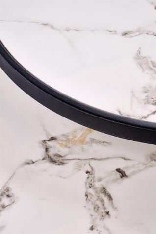 Комплект HALMAR FATIMA (2 стола журнальных) белый мрамор/черный