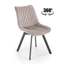 Стул HALMAR K520 бежевый/черный, поворотный