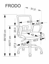 Кресло компьютерное HALMAR FRODO светло-серый