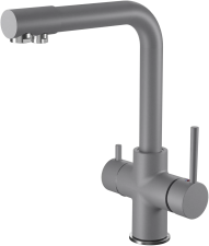 Смеситель для кухни GRANFEST QUARZ Z-5423 темно-серый