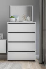 Комод NN Мебель (МС Токио) Белый текстурный, 4 ящ.