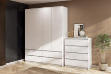 Шкаф NN Мебель (МС Денвер К) Серия 2 Белый, двухстворчатый с 2 ящ.