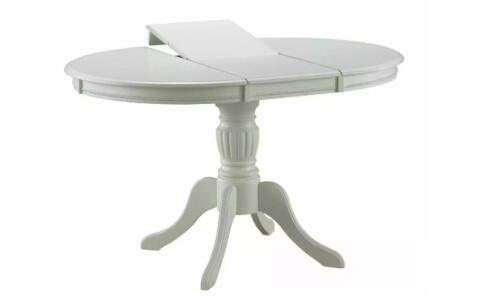 Стол обеденный SIGNAL OLIVIA белый/белый 106-141/106