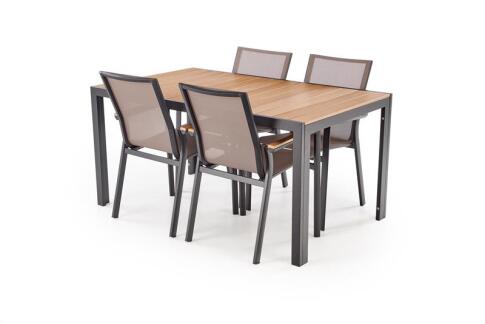 Стул HALMAR FIERRO черный/серый/коричневый