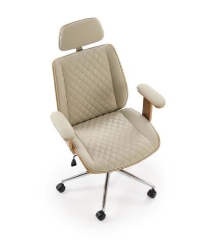 Кресло компьютерное HALMAR TIMBER бежевый/орех