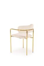 Стул HALMAR K537 кремовый/золотой