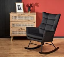 Кресло-качалка HALMAR BAZALTO черный Кресло-качалка HALMAR BAZALTO черный