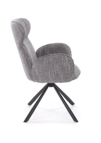 Стул HALMAR K571 серый/черный, поворотный