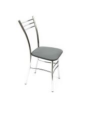 Стул ВВР Трио серый/хром, экокожа