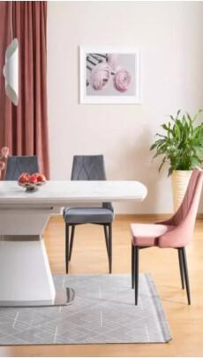 Стул SIGNAL TRIX B Velvet Bluvel 14 серый/черный мат