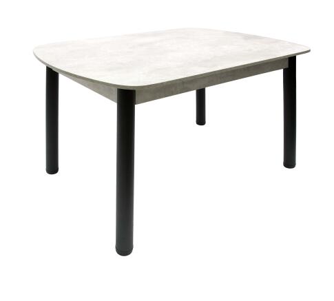 Стол ВВР ЛДСП Камень светлый/прямое черный 110/70