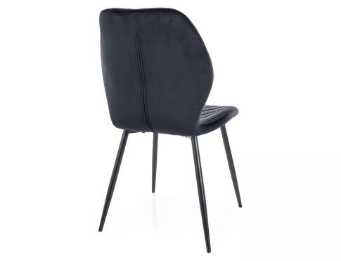 Стул SIGNAL MIKE Velvet Bluvel 19 черный/черный