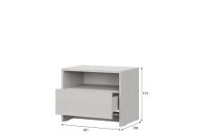 Тумба прикроватная NN Мебель МСП 1 Серия 2 Ясень Анкор светлый