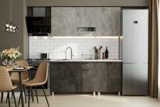 Кухонный гарнитур SV-МЕБЕЛЬ "Розалия" Серия2 (1,7 м) Цемент светлый/Цемент тёмный/столешница Антарес