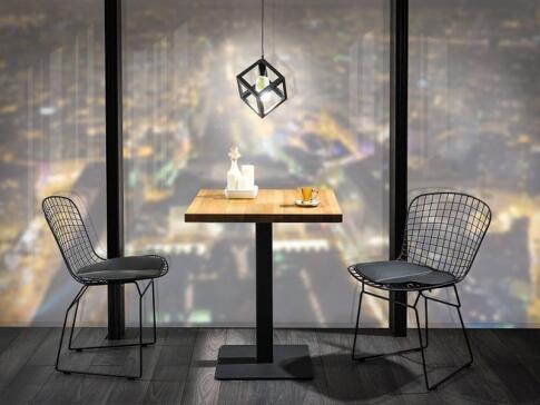 Стол обеденный SIGNAL PURO дуб/черный 70/70