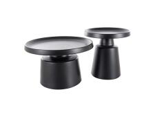 Комплект SIGNAL RODOS (2 стола журнальных) черный/черный 70/39, 50/48