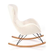 Кресло-качалка HALMAR LIBERTO 2 кремовый/натуральный/черный