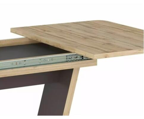 Стол обеденный SIGNAL NIGEL дуб вотан/коричневый 120-160/80