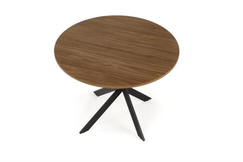 Стол обеденный HALMAR EDGAR орех/черный 100