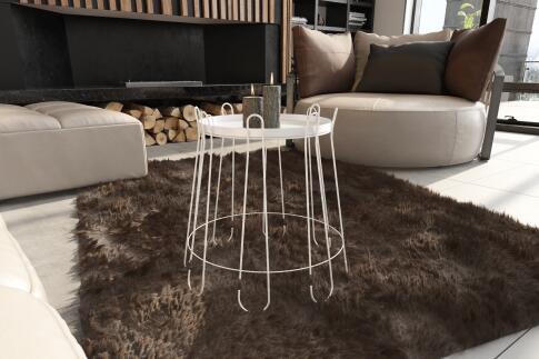 Стол журнальный Sheffilton SHT-CT6 артикул СЖ-83 белый муар