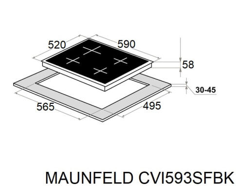 Поверхность индукционная MAUNFELD CVI593SFBK Inverter