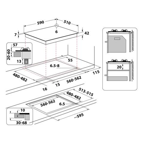 Поверхность газовая WHIRLPOOL AKT 616/NB