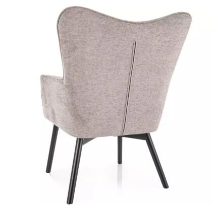 Кресло SIGNAL CARMEN Raven 30 темно-бежевый/черный мат