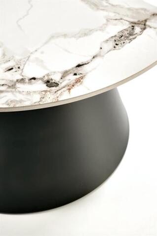 Комплект HALMAR MAGNETA (2 стола журнальных) белый мрамор/черный